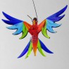 Glasvogel, Papagei 72 mm klein zum hängen