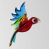 Glasvogel, Papagei 72 mm klein  zum hängen