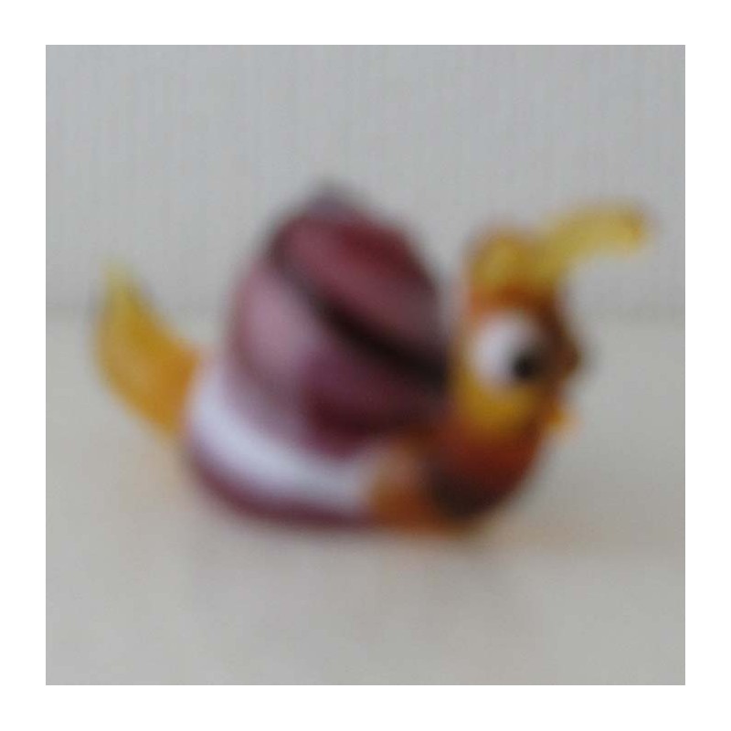 Glas Schnecke Lilla 40mm