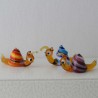 Glas Schnecke Lilla 40mm