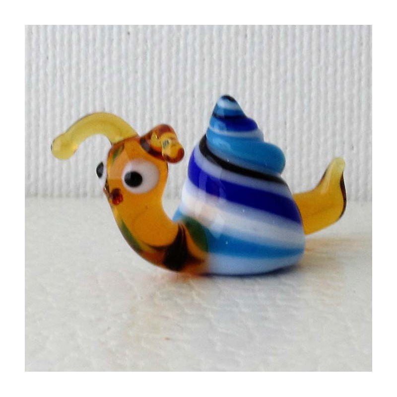 Glas Schnecke blau 40mm