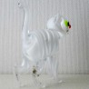 Glas Katze Effektglas 60mm weiss, stehend