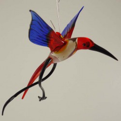 Glasvogel, Paradiesvogel 100mm zum hängen