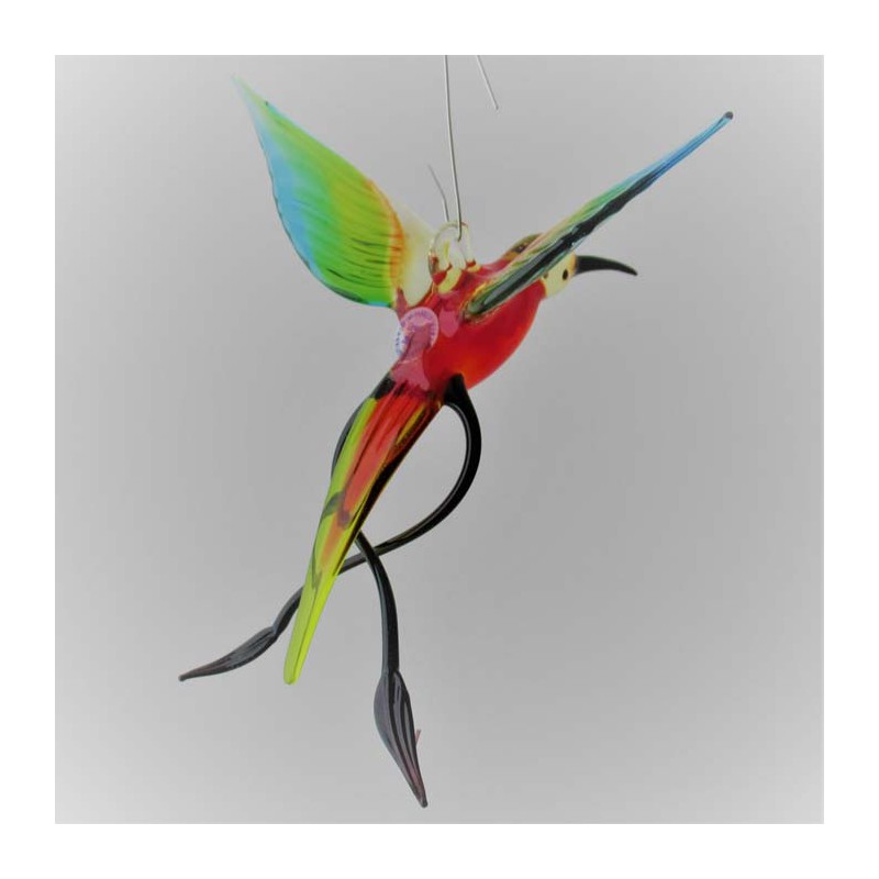 Glasvogel, Paradiesvogel 100mm zum hängen
