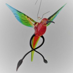 Glasvogel, Paradiesvogel 100mm zum hängen