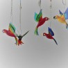 Glasvogel, Papagei 70 mm mini zum hängen,