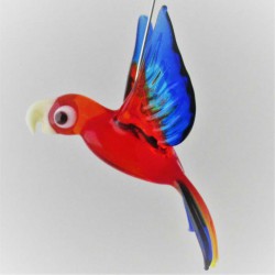 Glasvogel, Papagei 70 mm mini zum hängen,