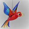 Glasvogel, Papagei 70 mm mini zum hängen,