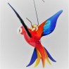 Glasvogel, Papagei 70 mm mini zum hängen,