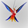 Glasvogel, Papagei 70 mm mini zum hängen,