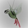 Glasvogel, Papagei 70 mm mini zum hängen,