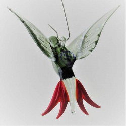 Glasvogel, Papagei 70 mm mini zum hängen,