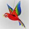 Glasvogel, Papagei 70 mm mini zum hängen,