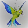 Glasvogel, Papagei 70 mm  mini zum hängen,
