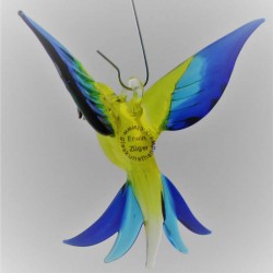 Glasvogel, Papagei 70 mm  mini zum hängen,