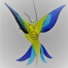 Glasvogel, Papagei 70 mm  mini zum hängen,