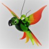 Glasvogel, Papagei 70 mm mini zum hängen,