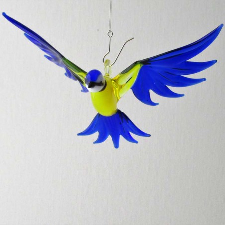Glasvogel, Blaumeise 100mm zum hängen