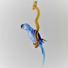 Glasvogel, Papagei 150mm auf Ast Effekt-glas, zum hängen