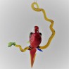Glasvogel, Papagei 150mm auf Ast Effekt-glas, zum hängen