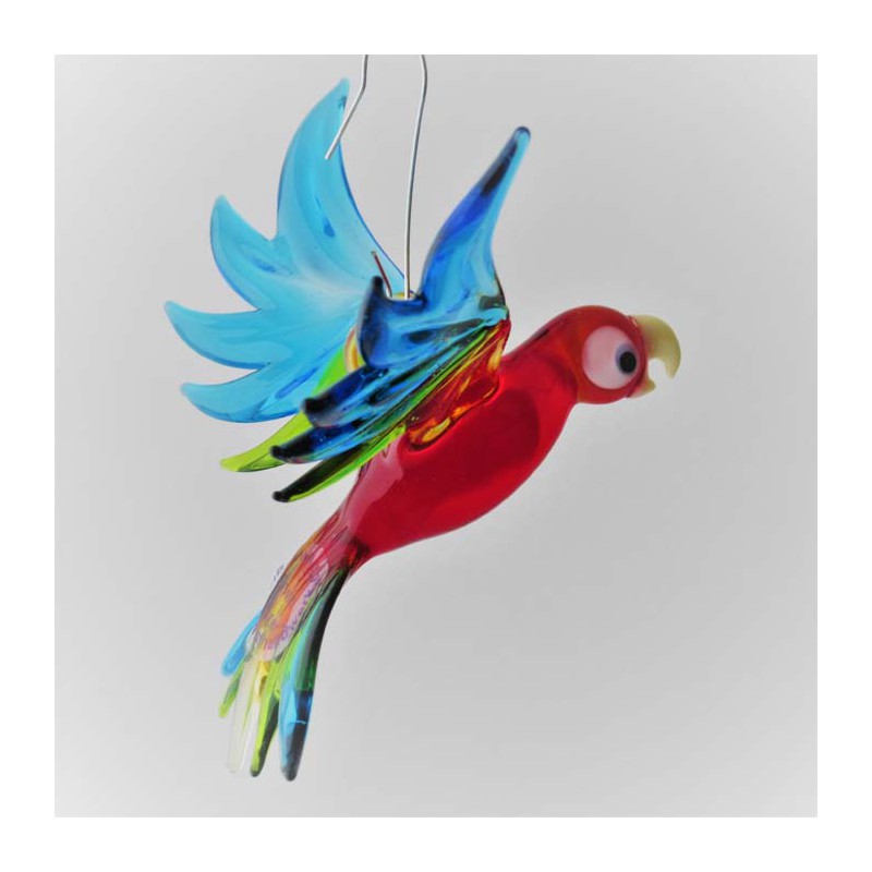 Glasvogel, Papagei 90mm  zum hängen