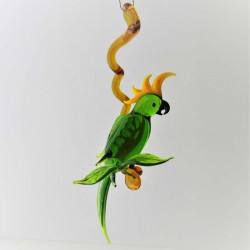 Glasvogel, Kakadu 150mm auf Ast zum hängen