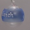 Glaskugel 100 mm Zürich blau-grau zum hängen