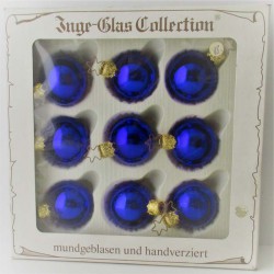 Glaskugel blau 4 cm Schachtel 9 Stück