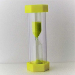 Sanduhren 0.5-10 Min. 9 cm 6 Stück Sechseckig Glas im Kunststoff