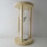Sanduhr 50 min. 28 cm Weiss, im Holzgestell Fichte rund Sanduhr 50 min. 28 cm Weiss, im Holzgestell Fichte rund