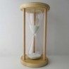 Sanduhr 50 min. 28 cm im Holzgestell Esche rund Sanduhr 50 min. 28 cm im Holzgestell Esche rund