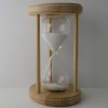 Sanduhr 15 min. 20 cm hoch im Holzgestell Buche Natur rund
