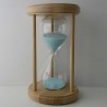 Sanduhr 15 min. 20 cm hoch im Holzgestell Buche Natur rund