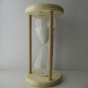 Sanduhr 60 min. 28 cm hoch im Holzgestell Fichte-Buche rund