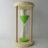 Sanduhr 60 min. 28 cm hoch im Holzgestell Fichte-Buche rund
