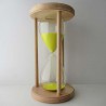 Sanduhr 60 min. 28 cm hoch im Holzgestell Buche rund