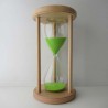 Sanduhr 60 min. 28 cm hoch im Holzgestell Buche rund