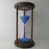 Sanduhr 60 min. 28 cm hoch im Holzgestell Buche dunkel rund