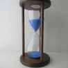 Sanduhr 60 min. 28 cm hoch im Holzgestell Buche dunkel rund