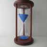 Sanduhr 60 min. 28 cm hoch im Holzgestell Buche Mahagoni rot rund
