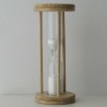 Sanduhr 2 Min. 9cm zylindrisch Glas in Holzgestell Buche Natur,