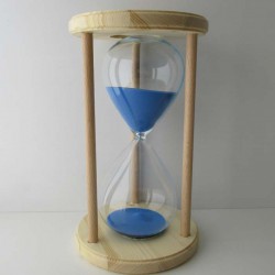 Sanduhr 120 min. 29 cm hoch im Holzgestell Fichte Natur rund
