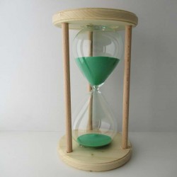 Sanduhr 120 min. 29 cm hoch im Holzgestell Fichte Natur rund