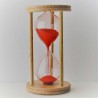 Sanduhr 10 Min. 9cm Glas in Holzgestell Buche Natur,