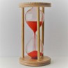 Sanduhr 10 Min. 9cm Glas in Holzgestell Buche Natur,
