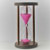 Sanduhr 3 min 9cm Glas in Holzgestell Buche dunkel gebeizt,