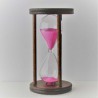 Sanduhr 3 min 9cm Glas in Holzgestell Buche dunkel gebeizt,