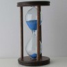 Sanduhr 3 min 9cm Glas in Holzgestell Buche dunkel gebeizt,
