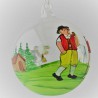 Glaskugel 080mm Kugel Schweizer Bauer zum hängen