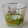 Glas Windlicht 75mm konisch klar Herbst mit Igel